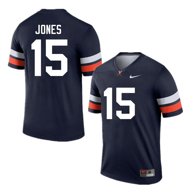 Men #15 Perris Jones Virginia Cavaliers College Football Jerseys Sale-Navy